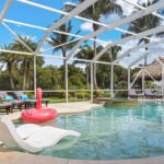 Private heated pool at Coconut Cabana
